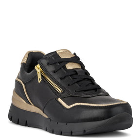 Green Comfort Firenze Fiola Sneaker Dame Sort Guld