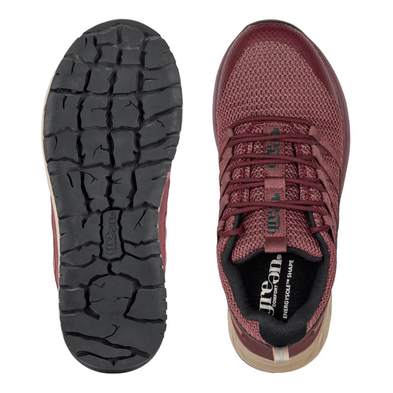 Green Comfort Path Pixie Sneaker Dame Bordeaux