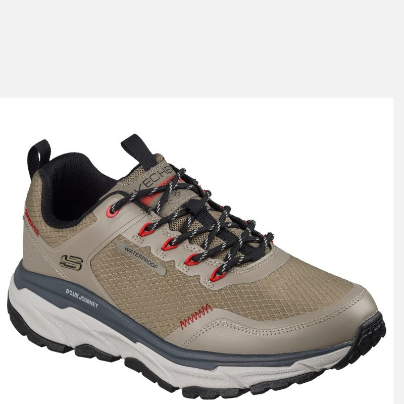 Skechers Waterproof Relaxed Fit: D'Lux Journey - Slate Peak Sneaker Herre Beige