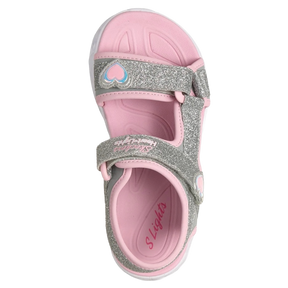 Skechers S-Lights: Heart Lights Sandal - Sugar Sparks Blinkesandal Børn Glimmer