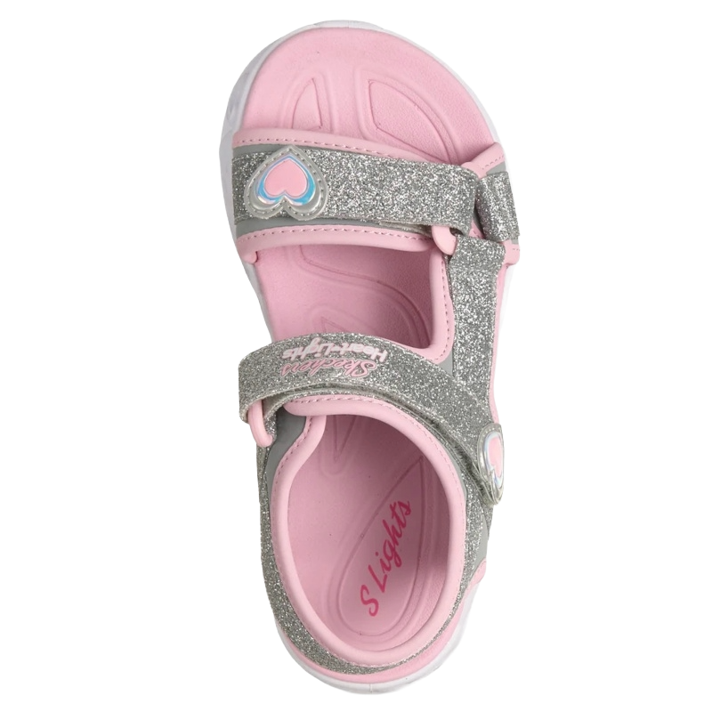 Skechers S-Lights: Heart Lights Sandal - Sugar Sparks Blinkesandal Børn Glimmer