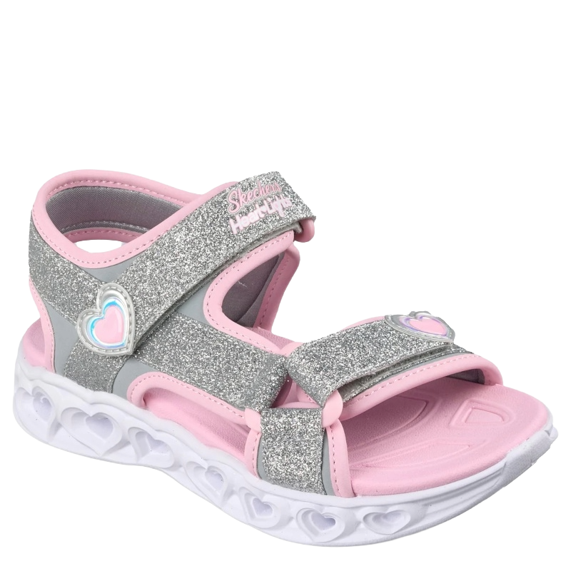 Skechers S-Lights: Heart Lights Sandal - Sugar Sparks Blinkesandal Børn Glimmer
