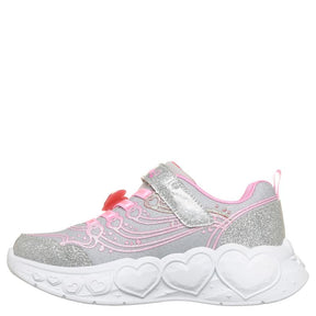 Skechers S-Lights: Enchanted Heart Lights Sneaker Børn Sølv