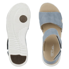 Green Comfort Leaf Lucy Sandal Dame Blå