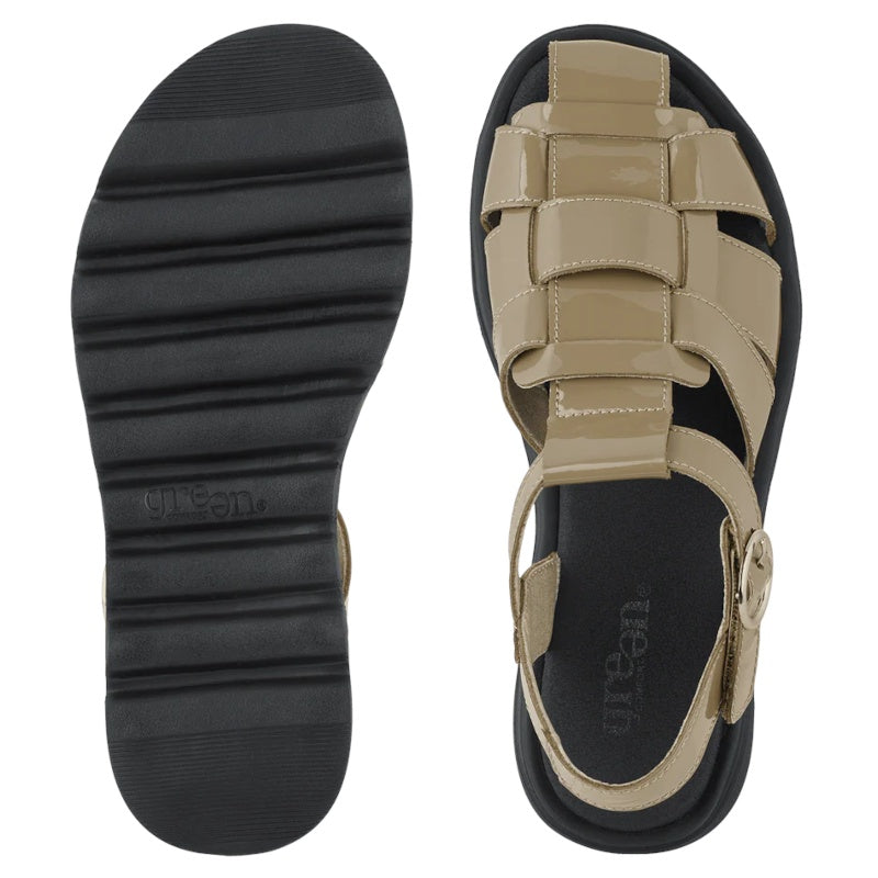 Green Comfort Allow Asa Taupe Sandal Dame Brun
