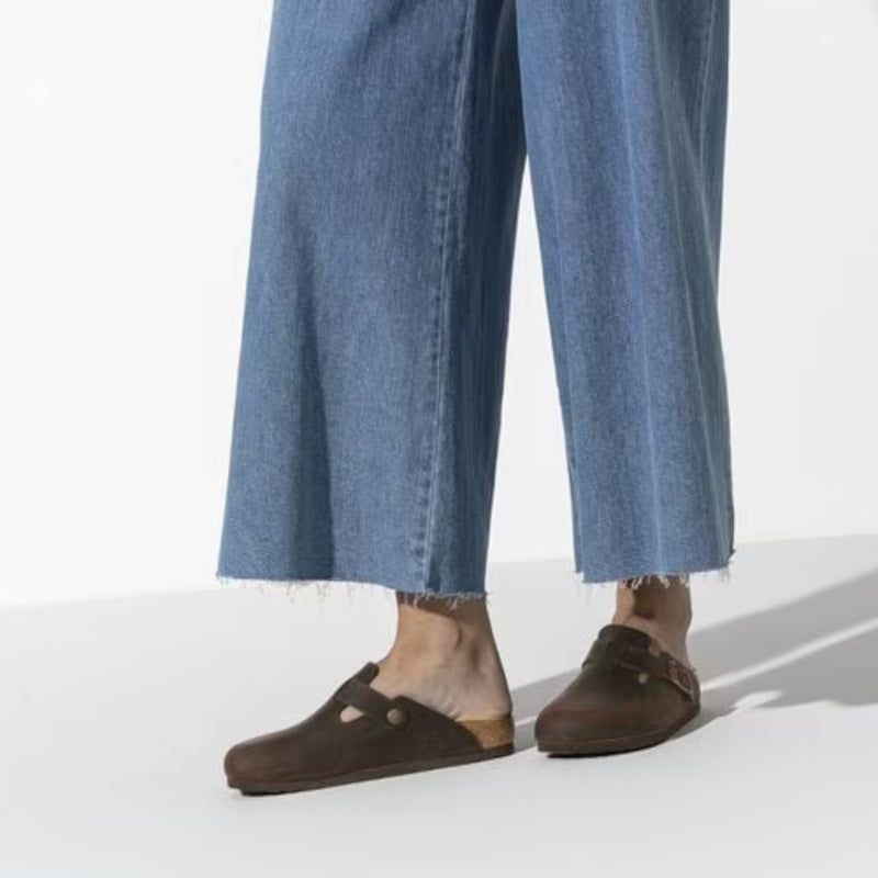 Birkenstock Boston Habana Smutter Dame Brun