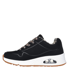 Skechers Uno Gen - Leopard chic sneaker børn sort