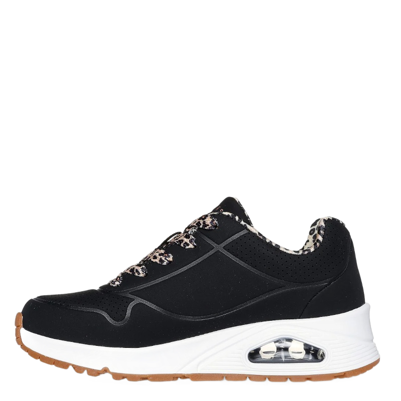 Skechers Uno Gen - Leopard chic sneaker børn sort