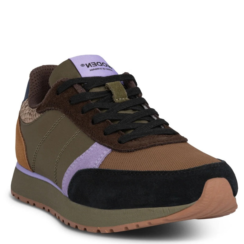 Woden Ronja Dark Olive/Orchid Sneaker Dame Multi