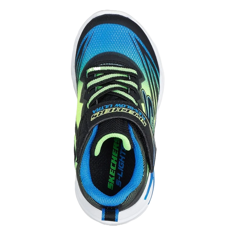 Skechers S Lights: Flex-Glow Ultra Blinkesko børn blå