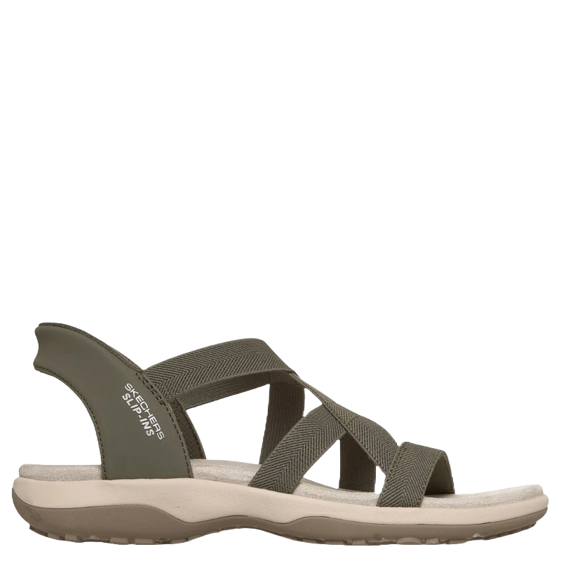 Skechers Slip-Ins: Reggae Slim Stretch Flex Sandal Dame Grøn