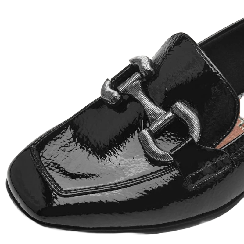 SORT LAK LOAFERS