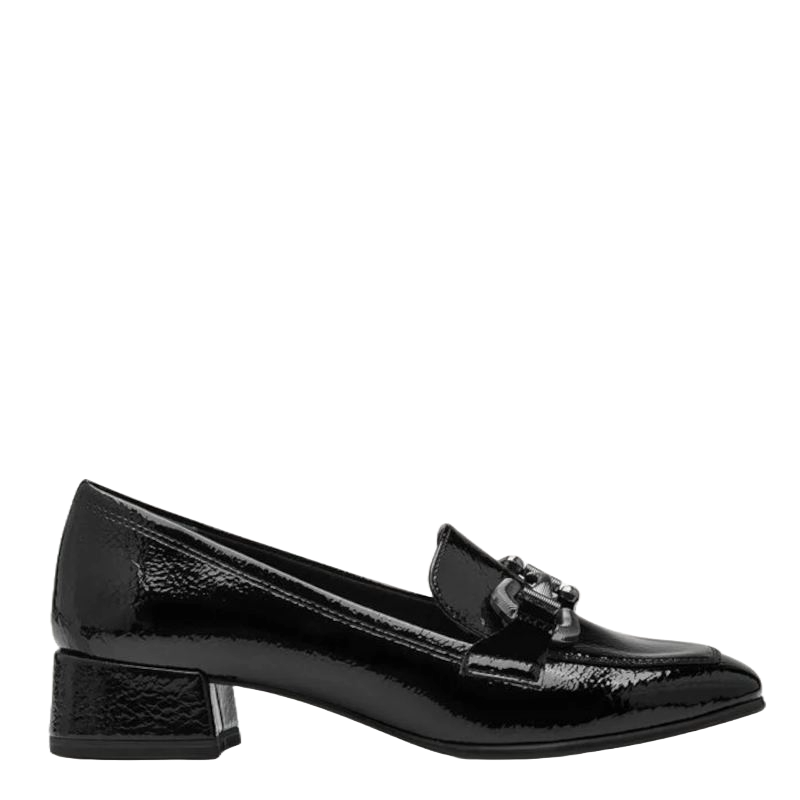 SORT LAK LOAFERS
