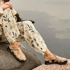 Green Comfort Allow Asa Taupe Sandal Dame Brun