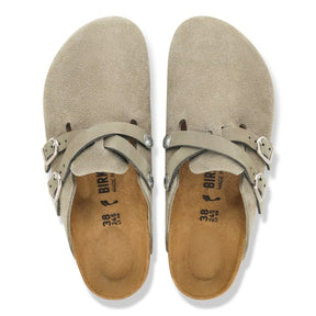Birkenstock Blair Suede Taupe Smutter Dame Grå (Smal)
