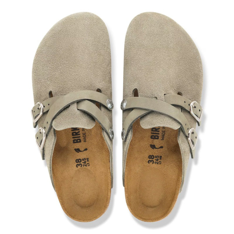 Birkenstock Blair Suede Taupe Smutter Dame Grå (Smal)