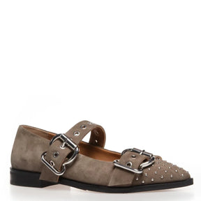 Copenhagen Shoes Future vibes suede Ballerina Dame Grå