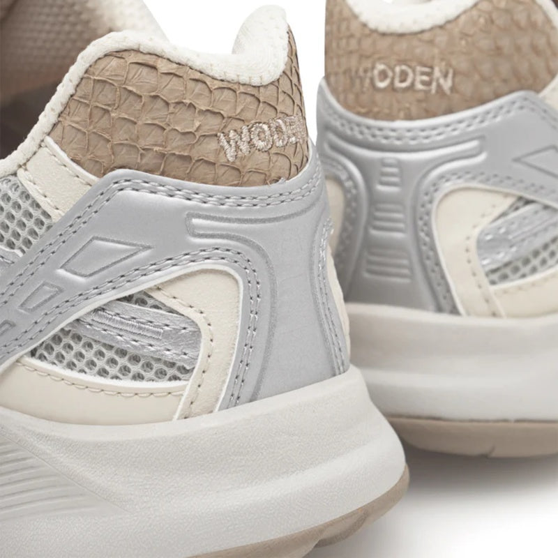 Woden Freja Runner Sea Fog Grey Sneaker Dame Sølv