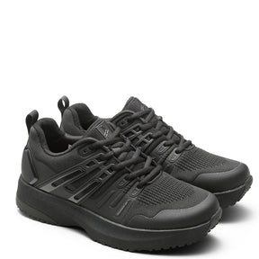 GAITLINE SNEAKERS I SORT, TIL HERRE MED SNØRRE, EN DEJLIG  OG LUFTIG SKO.