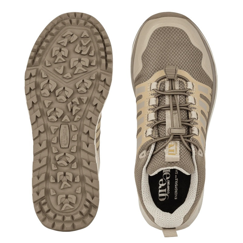 Green Comfort Track N' Trail Sneaker Dame Beige