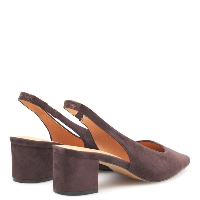 Woden Julia S Chocolate Slingback Pumps Dame Brun