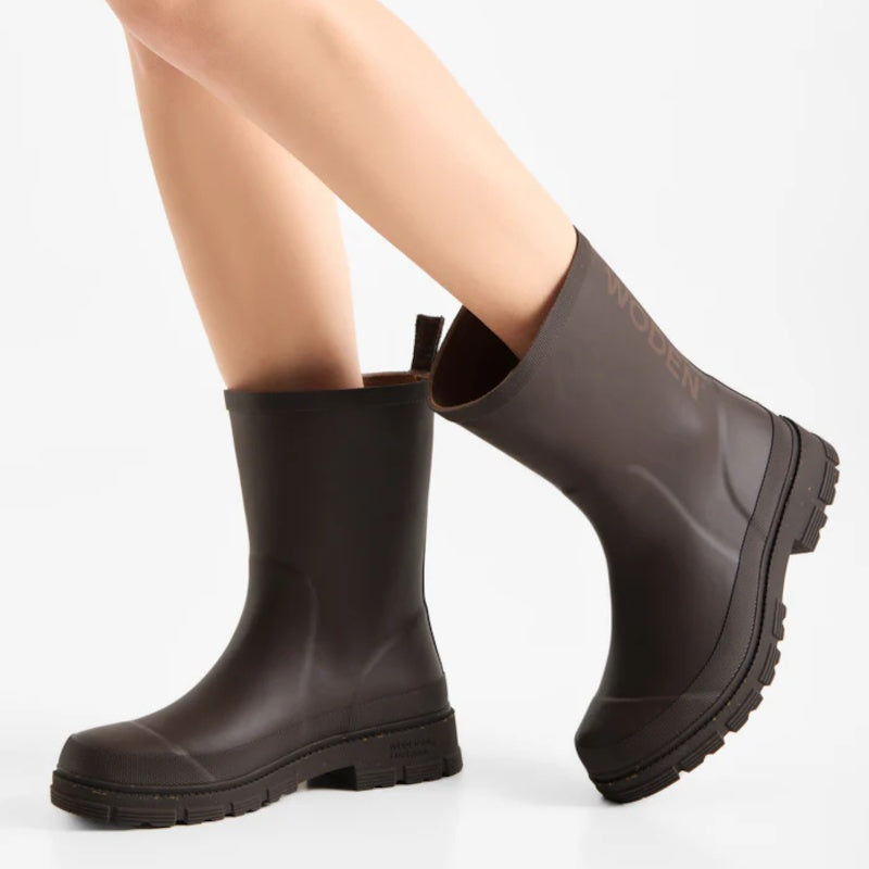 Woden Lia Waterproof Chocolate Gummistøvle Dame Brun