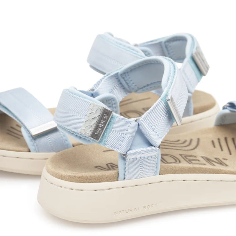 Woden Line Moonstone Sandal Dame Blå