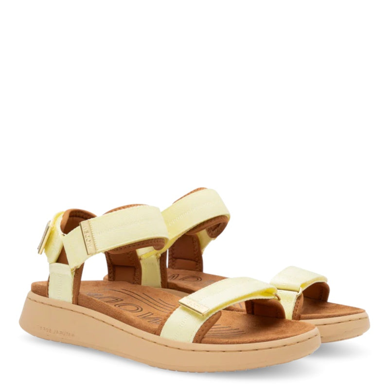 Woden Line Wax Sandal Dame Gul