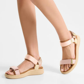 Woden Line Blush Multi Sandal Dame Lyserød