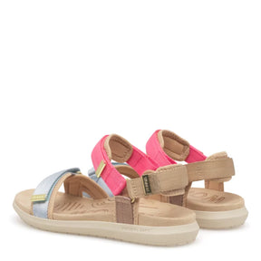 Woden Line Lite Raspberry Multi Sandal Dame Blå Pink
