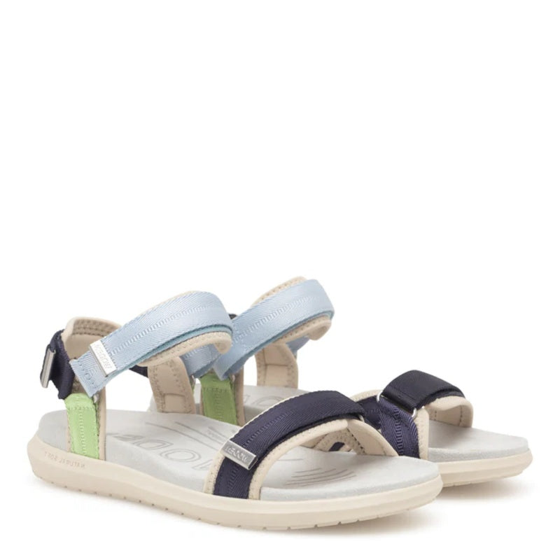 Woden Line Lite Moonstone Multi Sandal Dame Blå