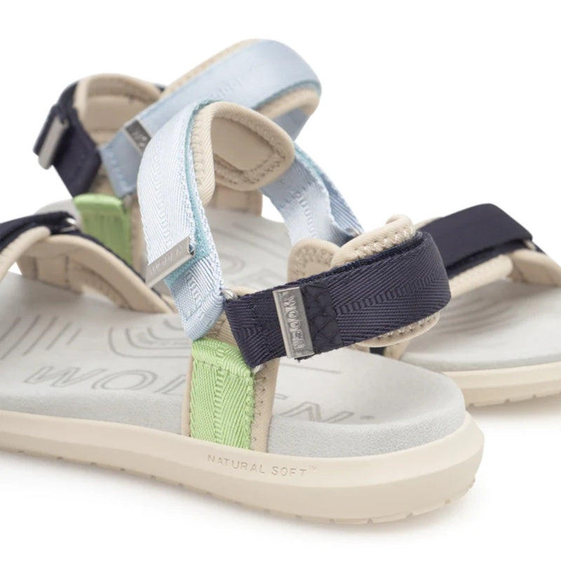 Woden Line Lite Moonstone Multi Sandal Dame Blå