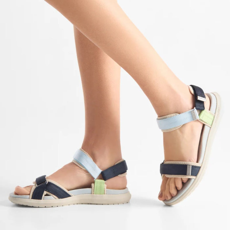 Woden Line Lite Moonstone Multi Sandal Dame Blå