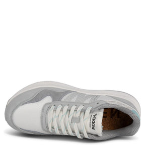 Woden Mathilde Runner Frosted Sky Sneaker Dame Hvid Grå