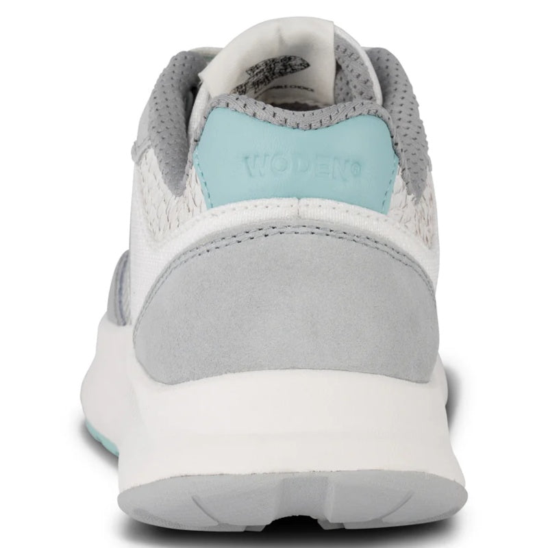 Woden Mathilde Runner Frosted Sky Sneaker Dame Hvid Grå