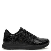 Woden Nora Natural soft croco sneaker dame sort