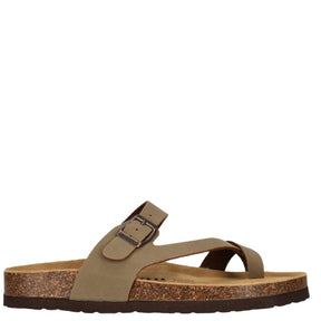 Nou Harindsburg Timber Wolf Smutter Sandal Dame Brun