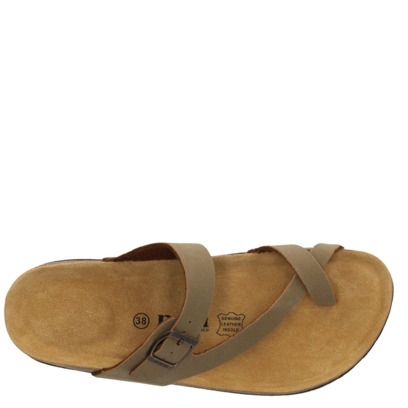 Nou Harindsburg Timber Wolf Smutter Sandal Dame Brun