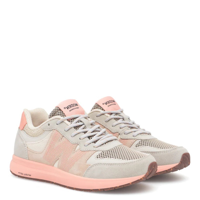 Woden Rigmor Open Mesh Blush Sneaker Dame Grå Lyserød