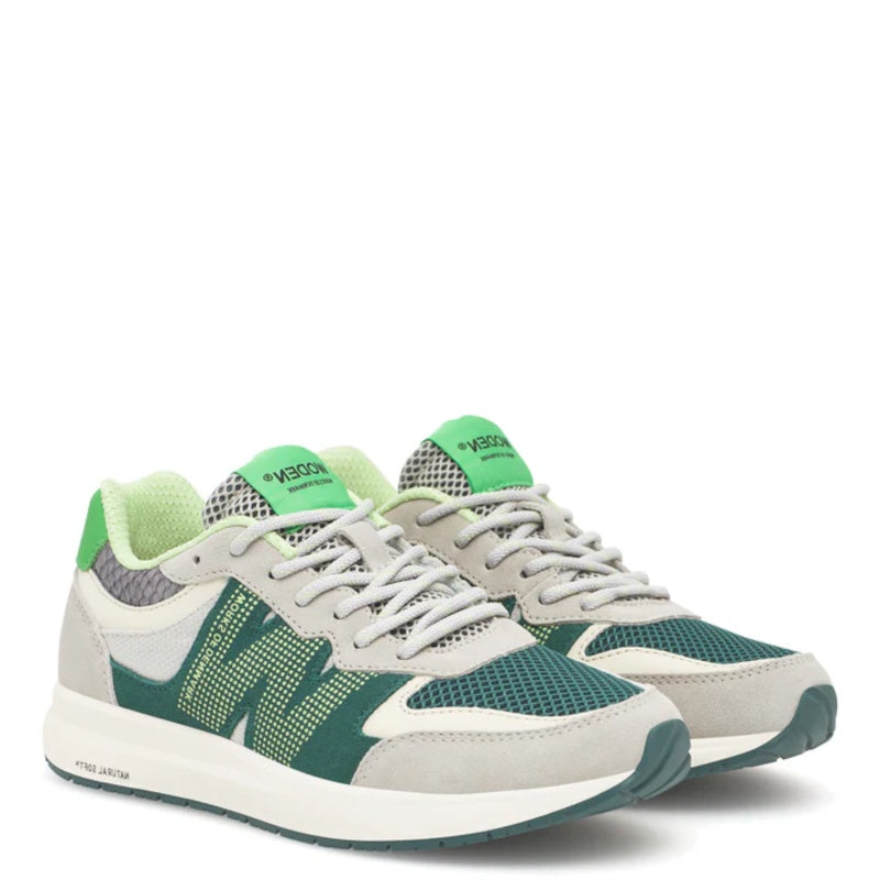 Woden Rigmor Open Mesh Apple Green Multi Sneaker Dame Grøn Grå