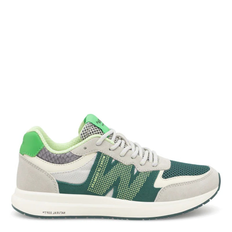 Woden Rigmor Open Mesh Apple Green Multi Sneaker Dame Grøn Grå