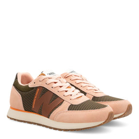 Woden Ronja Icon Dark Olive Multi Sneaker Dame Lyserød
