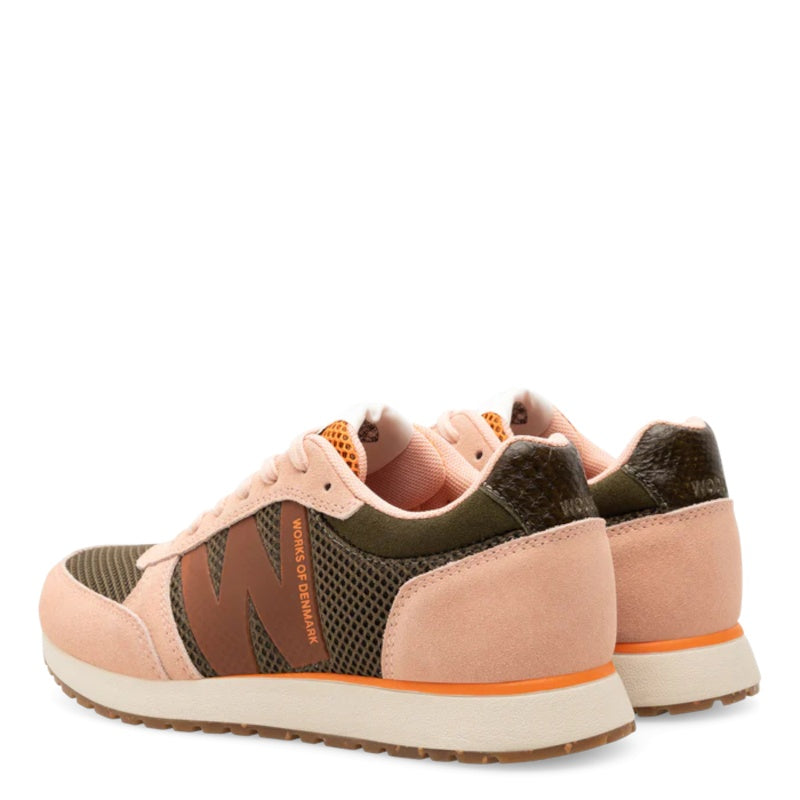 Woden Ronja Icon Dark Olive Multi Sneaker Dame Lyserød