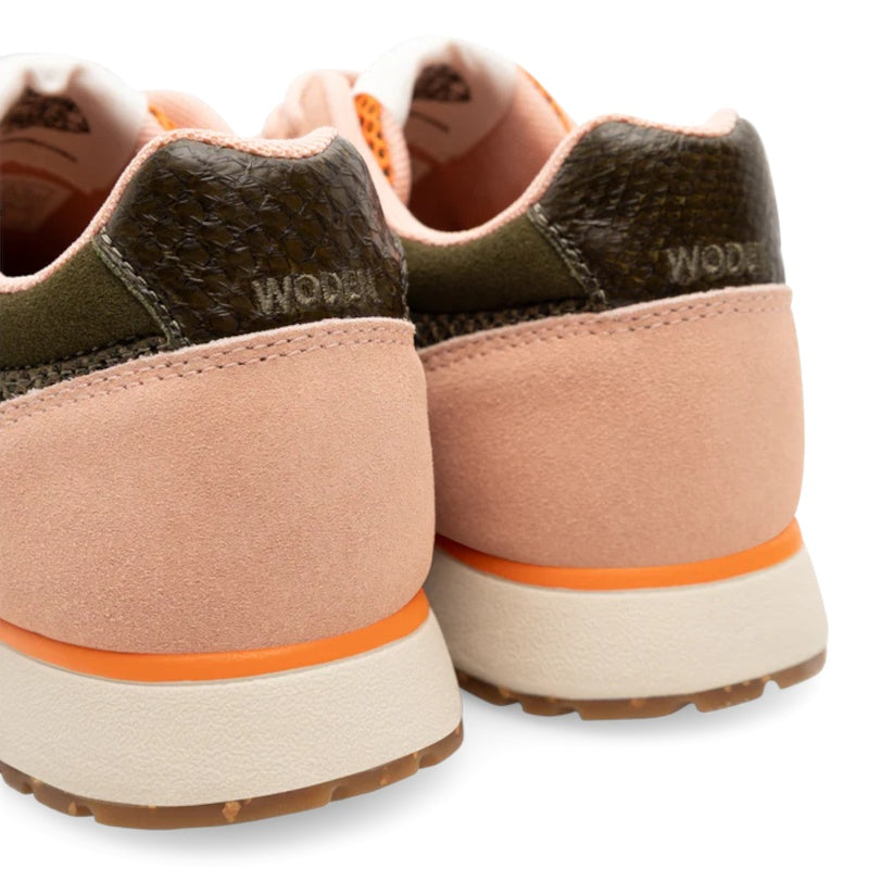 Woden Ronja Icon Dark Olive Multi Sneaker Dame Lyserød