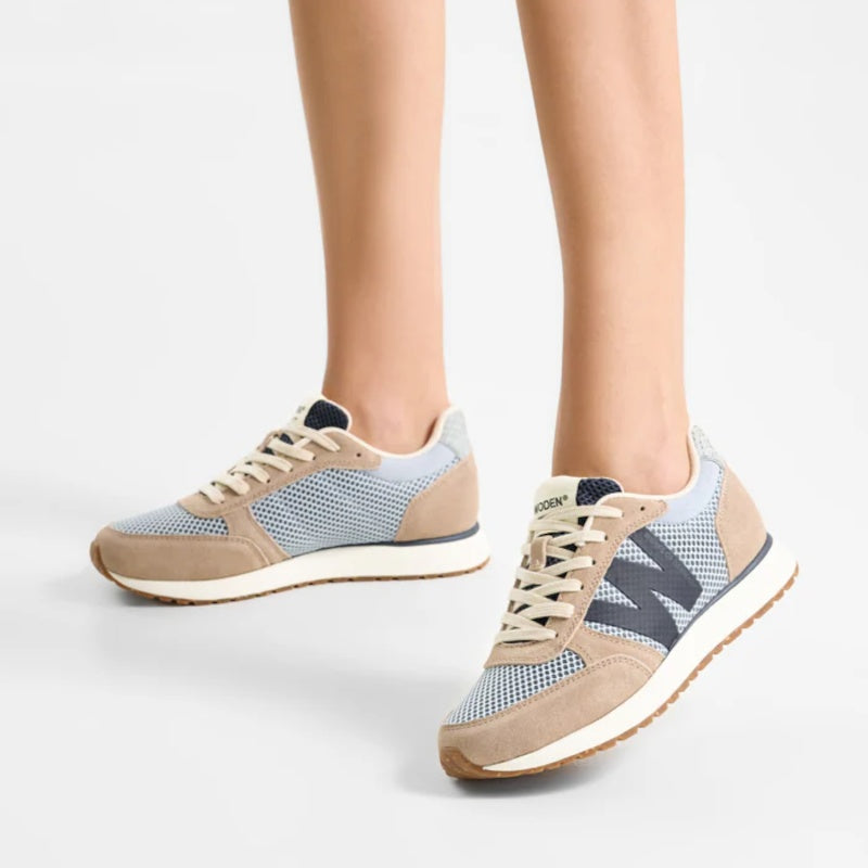 Woden Ronja Icon Moonstone Multi Sneaker Dame Grå Blå