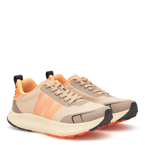 Woden Sabine Coffee Cream/Tiger Sneaker Dame Beige