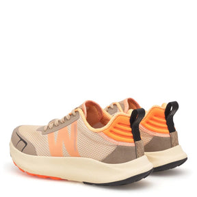 Woden Sabine Coffee Cream/Tiger Sneaker Dame Beige