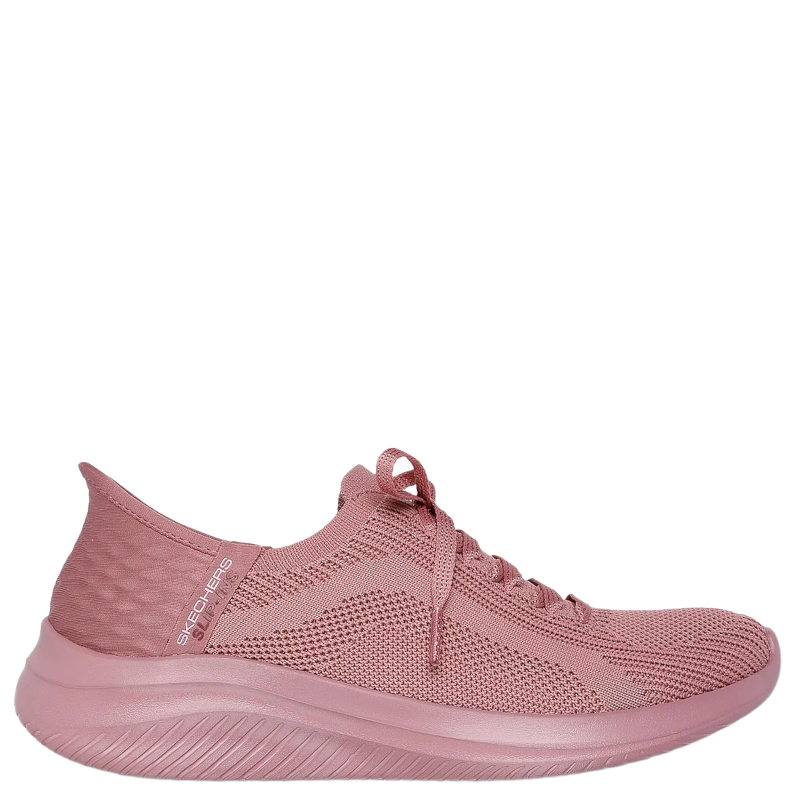 Skechers Slip‑ins sneakers er en komfortabel slip‑ins sko med strikket overdel i støvet mauve, indersål med Air‑Cooled Memory Foam® for blød støtte og fleksibel ydersål, som giver godt greb og nem bevægelse.