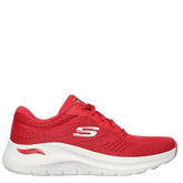 Skechers sneakers Arch Fit 2.0 Big League i rød med hvid sål, sporty mesh-overdel og aftagelig indersål, designet til komfort og støtte hele dagen.