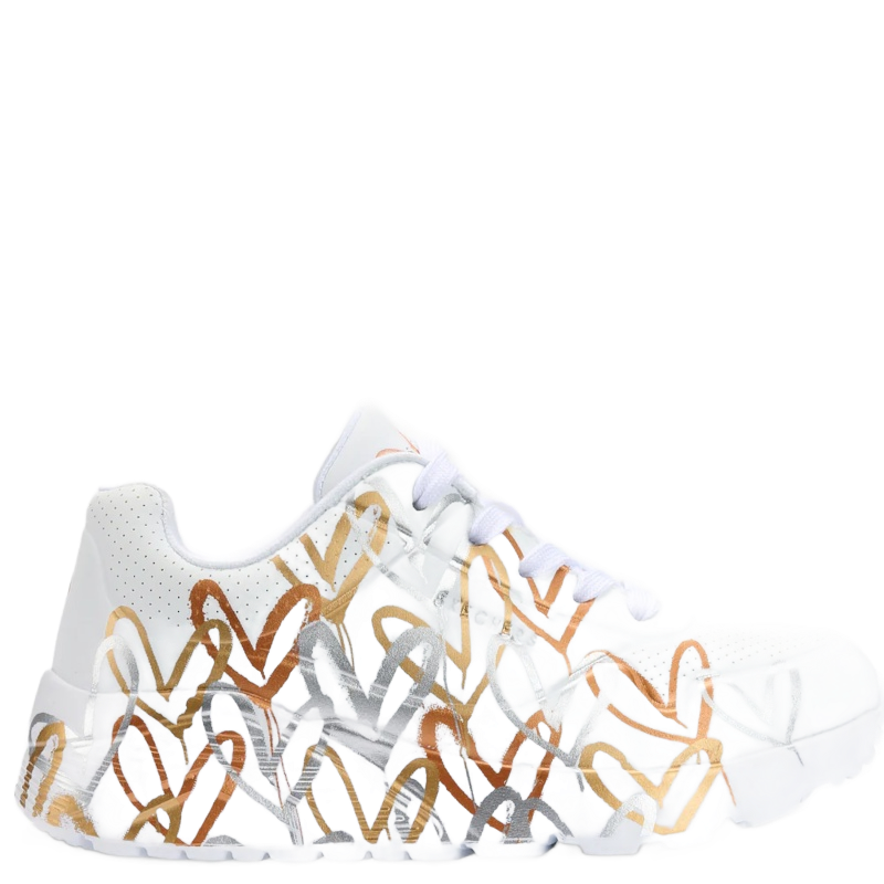 Skechers Metallic Love Sneakers Børn Hvid